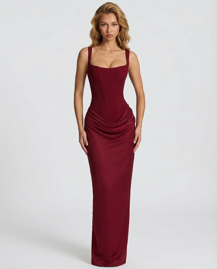 Annabelle square neck corset maxi dress – image 16