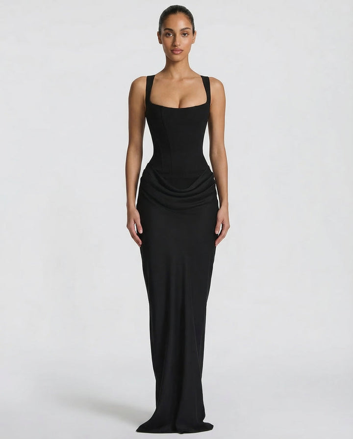 Annabelle square neck corset maxi dress – image 5