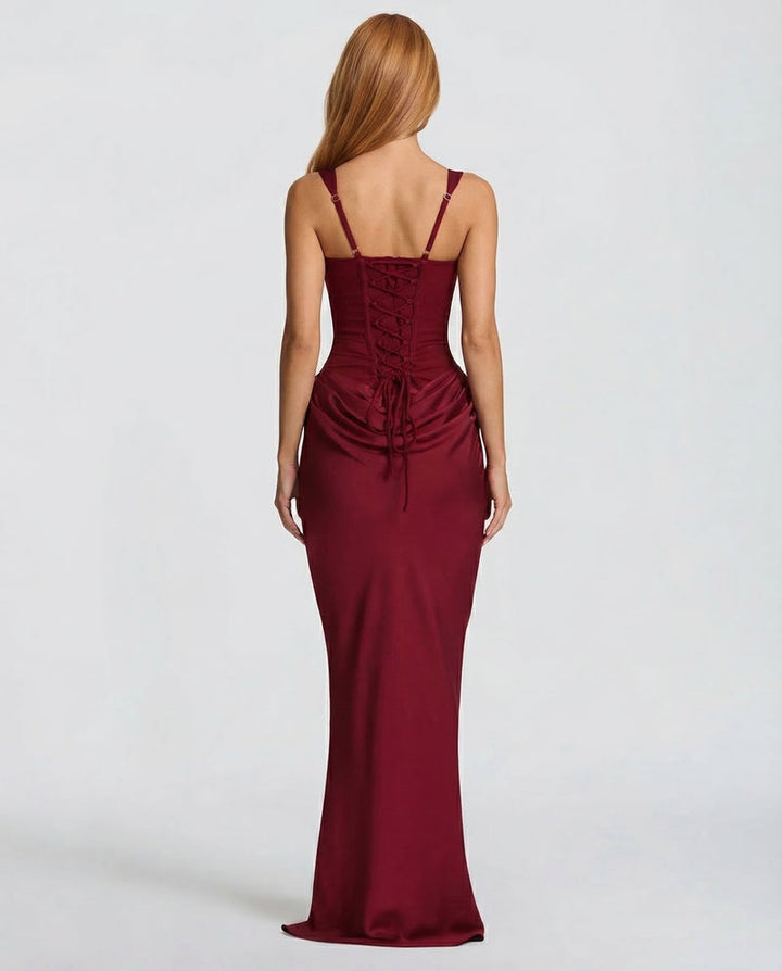 Annabelle square neck corset maxi dress – image 14
