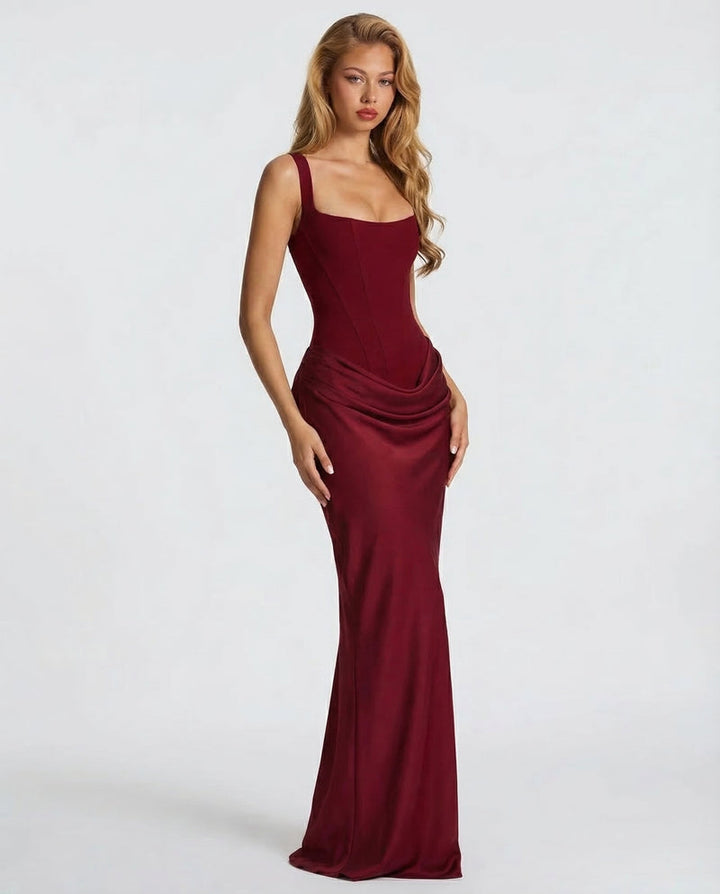 Annabelle square neck corset maxi dress – image 15