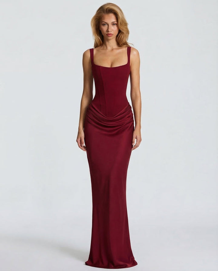 Annabelle square neck corset maxi dress – image 13