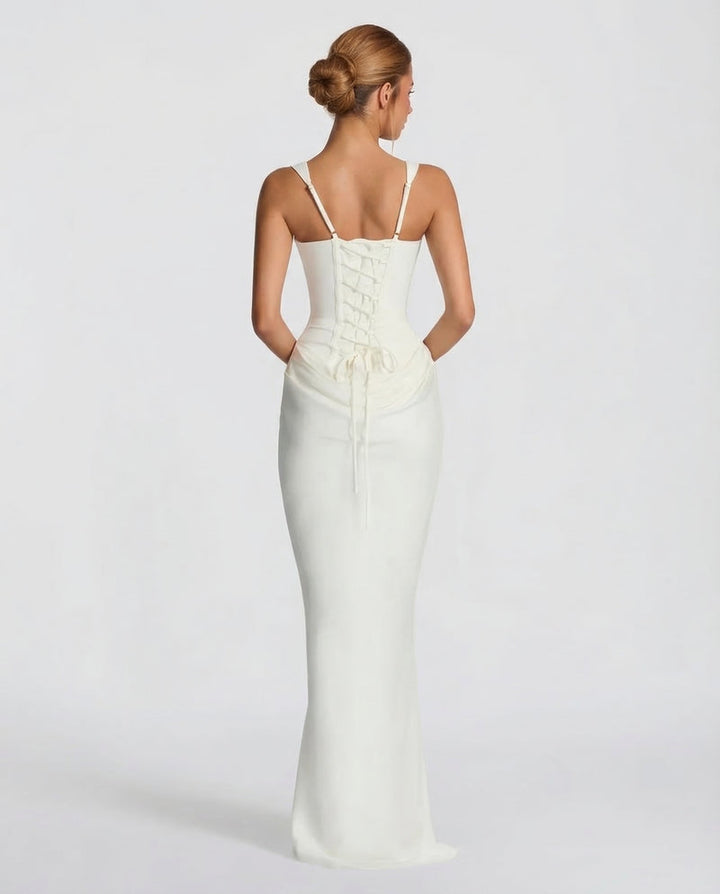 Annabelle square neck corset maxi dress – image 10
