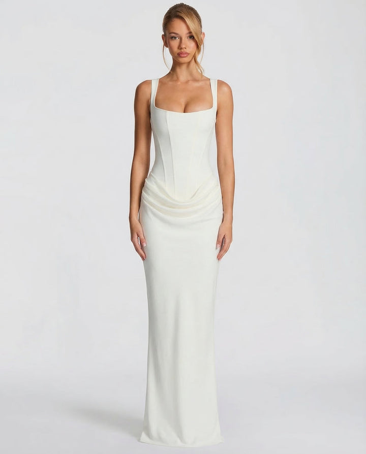 Annabelle square neck corset maxi dress – image 9