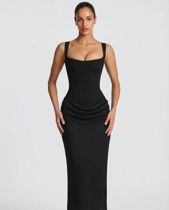 Annabelle square neck corset maxi dress – image 7