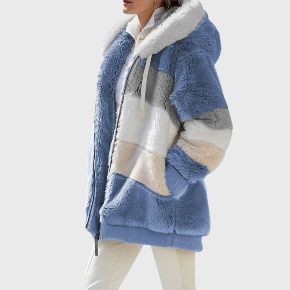 Ada cosy hooded jacket with zip