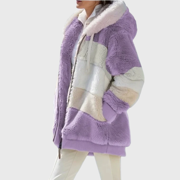 Ada cosy hooded jacket with zip – image 2