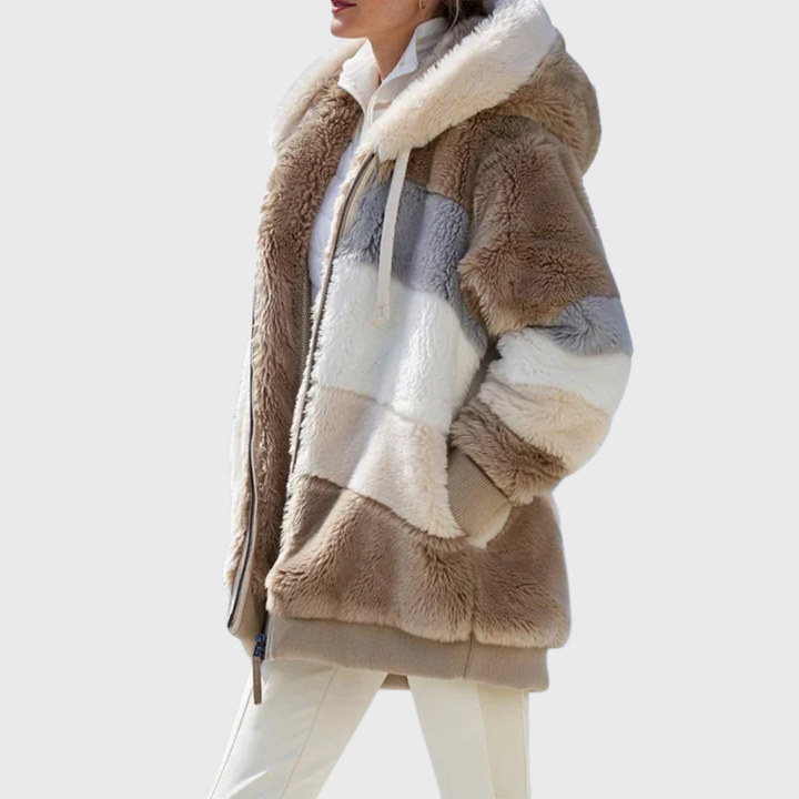 Ada cosy hooded jacket with zip – image 3