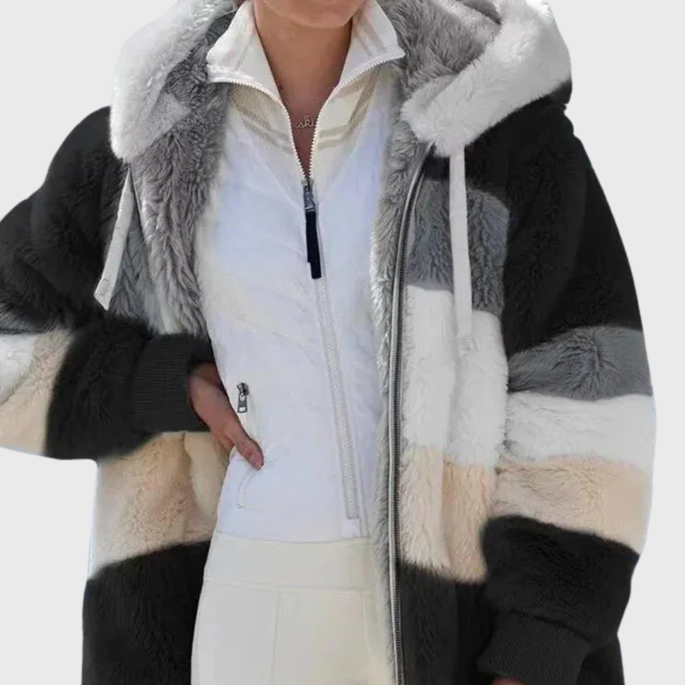 Ada cosy hooded jacket with zip – image 4