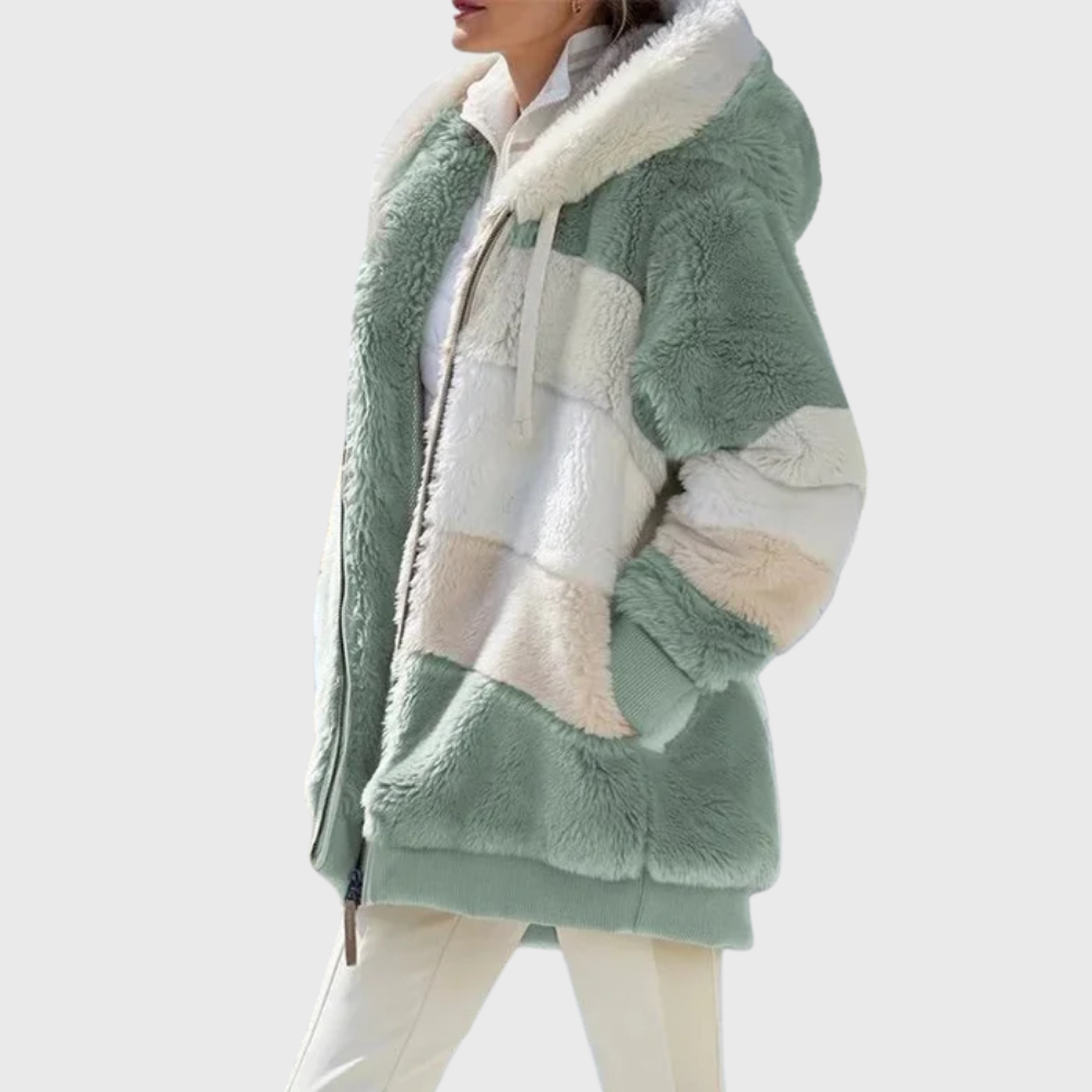 Ada cosy hooded jacket with zip – image 6