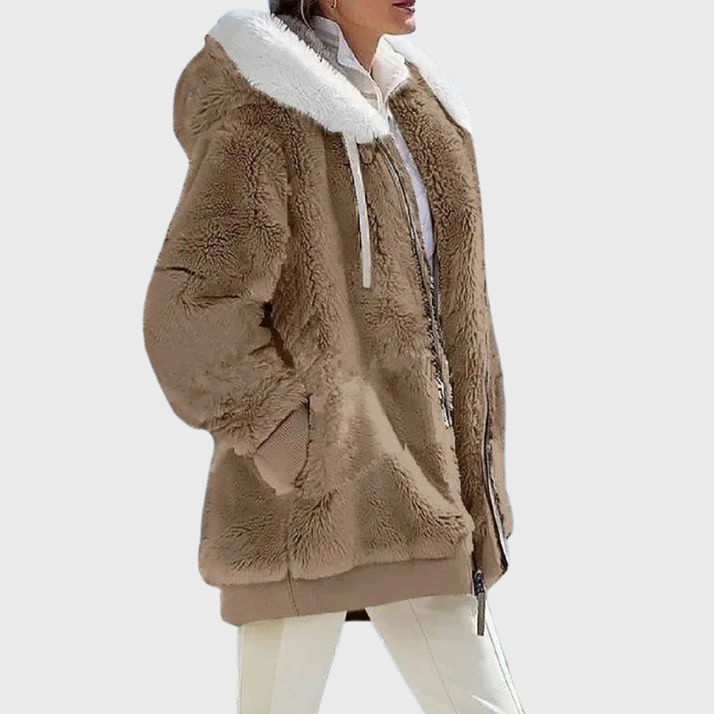Ada cosy hooded jacket with zip – image 8