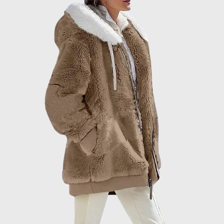 Ada cosy hooded jacket with zip – image 8