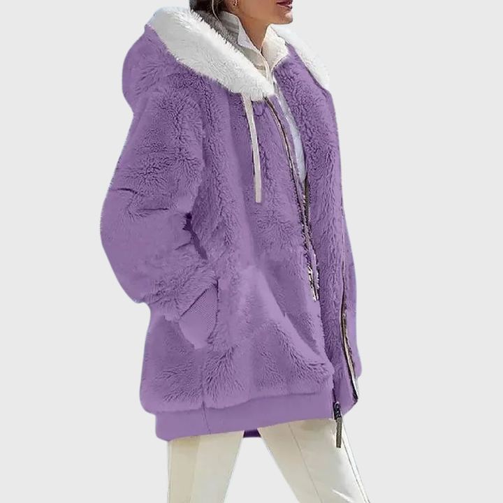 Ada cosy hooded jacket with zip – image 9