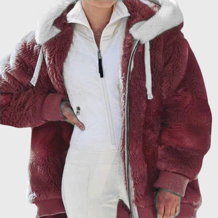 Ada cosy hooded jacket with zip – image 11