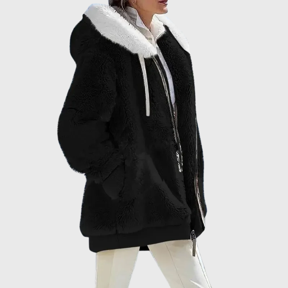 Ada cosy hooded jacket with zip – image 12