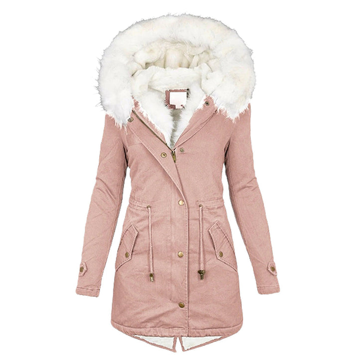 Antonia hooded winter jacket with button detail – image 5