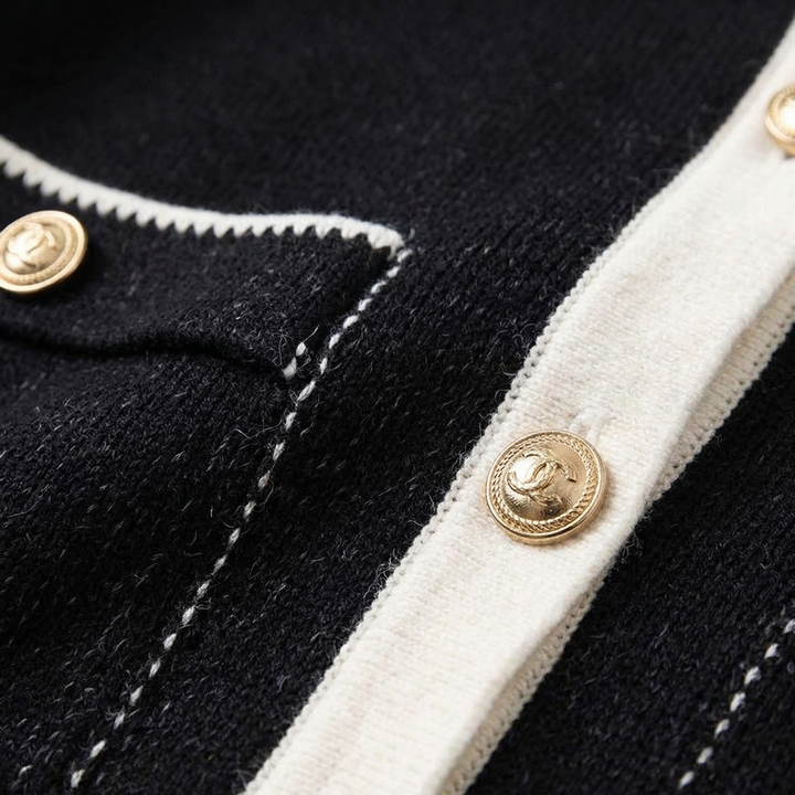 Rikke knit cardigan with gold buttons – image 6