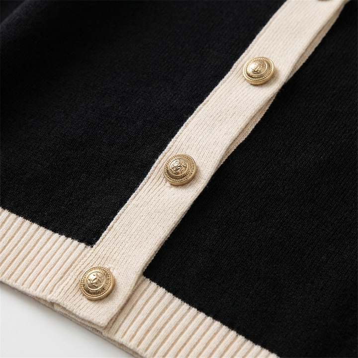 Rikke knit cardigan with gold buttons – image 7