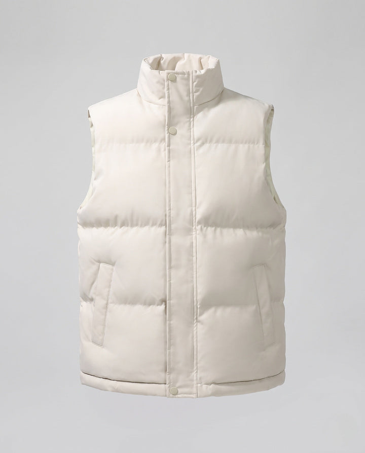 Alfrida sleeveless quilted gilet with high stand collar – image 5