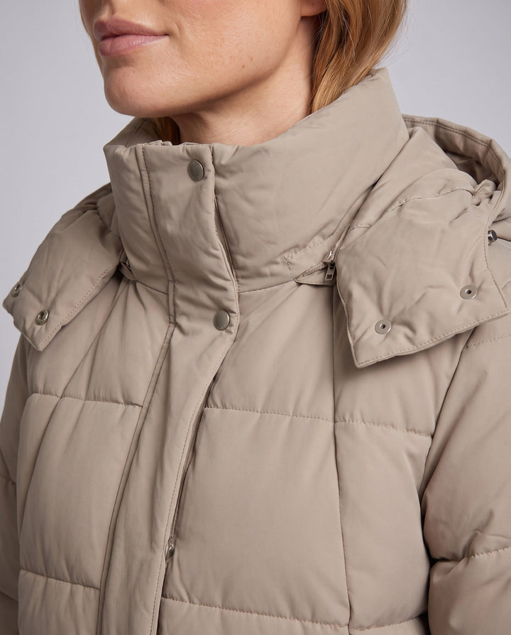 Capucine oversized hooded quilted coat with drawstring hem – image 3