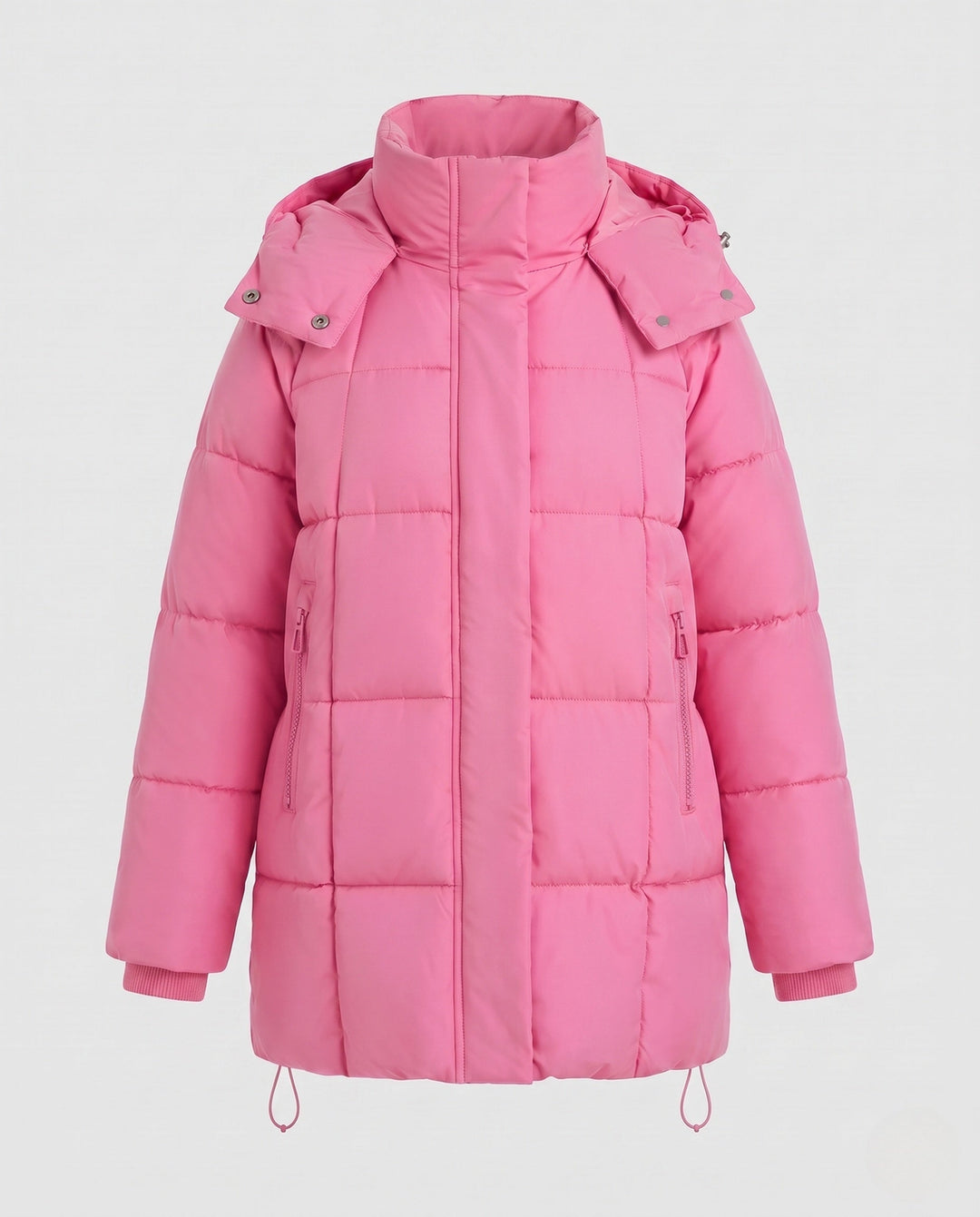 Capucine oversized hooded quilted coat with drawstring hem – image 8