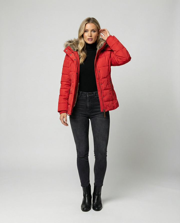 Amelia fleece lined hooded winter jacket