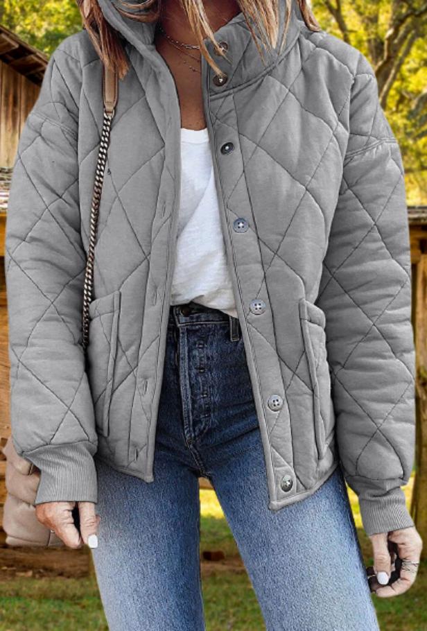 Fiona relaxed diamond quilted jacket