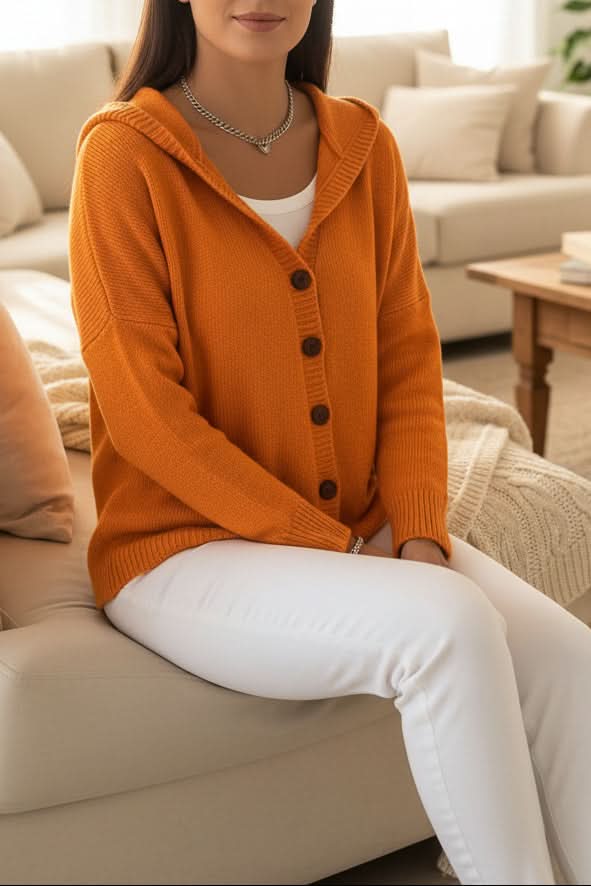 Moa hooded button front knit cardigan – image 11