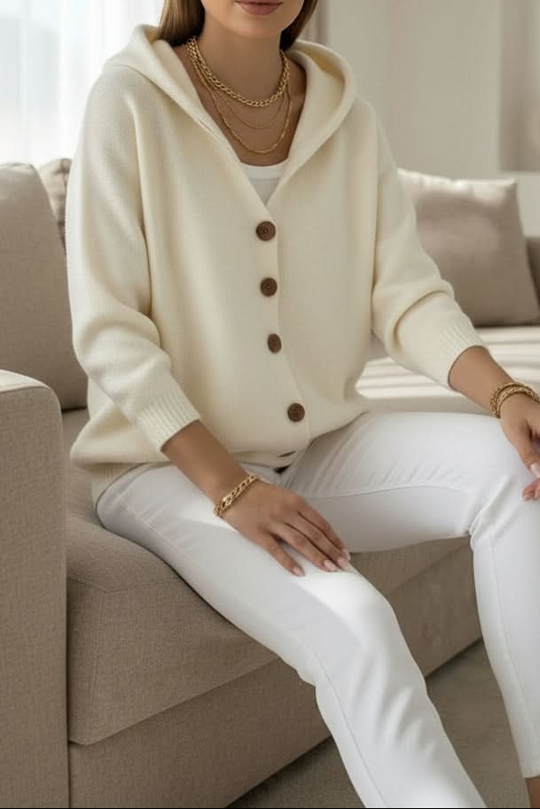 Moa hooded button front knit cardigan – image 4