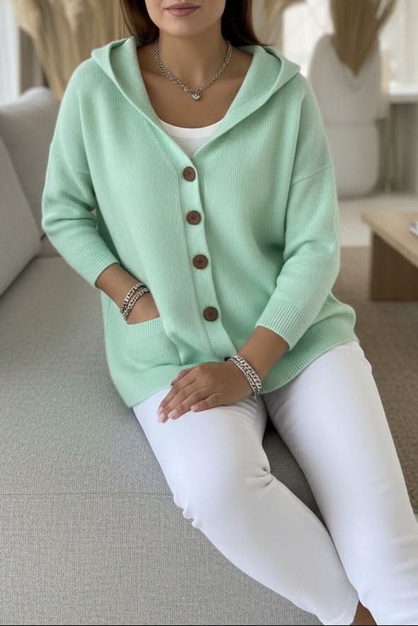 Moa hooded button front knit cardigan – image 6
