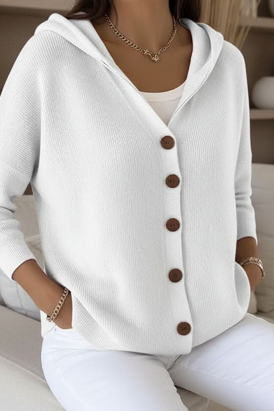 Moa hooded button front knit cardigan – image 9