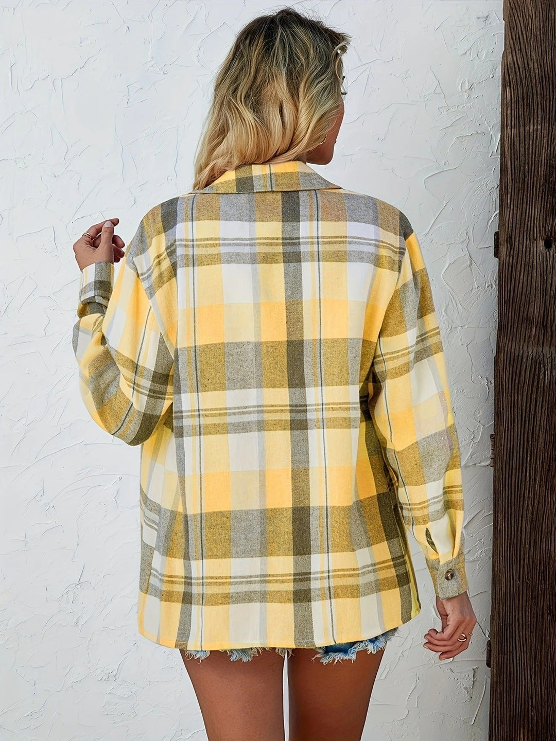 Tineke relaxed plaid flannel shacket – image 8
