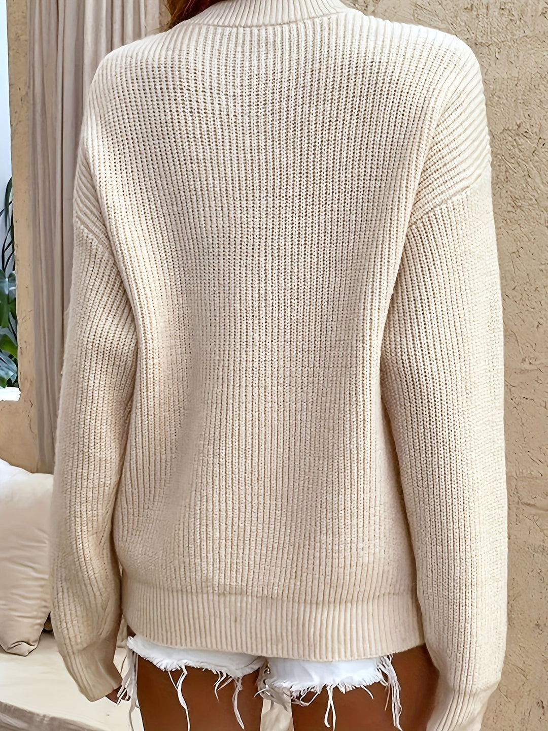 Tindra ribbed knit henley jumper – image 9