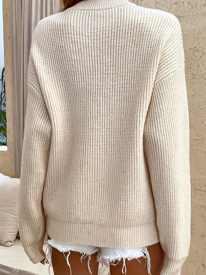 Tindra ribbed knit henley jumper – image 9