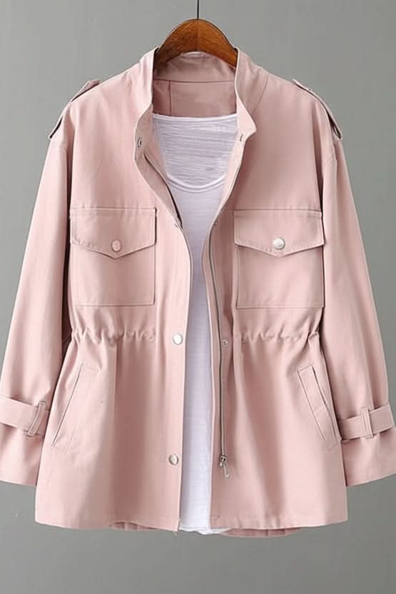 Lenna relaxed utility jacket with chest pockets