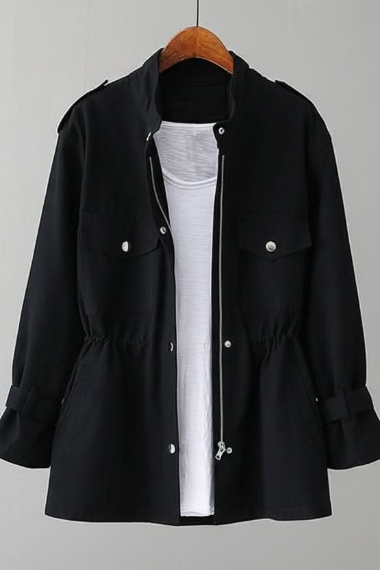 Lenna relaxed utility jacket with chest pockets – image 4