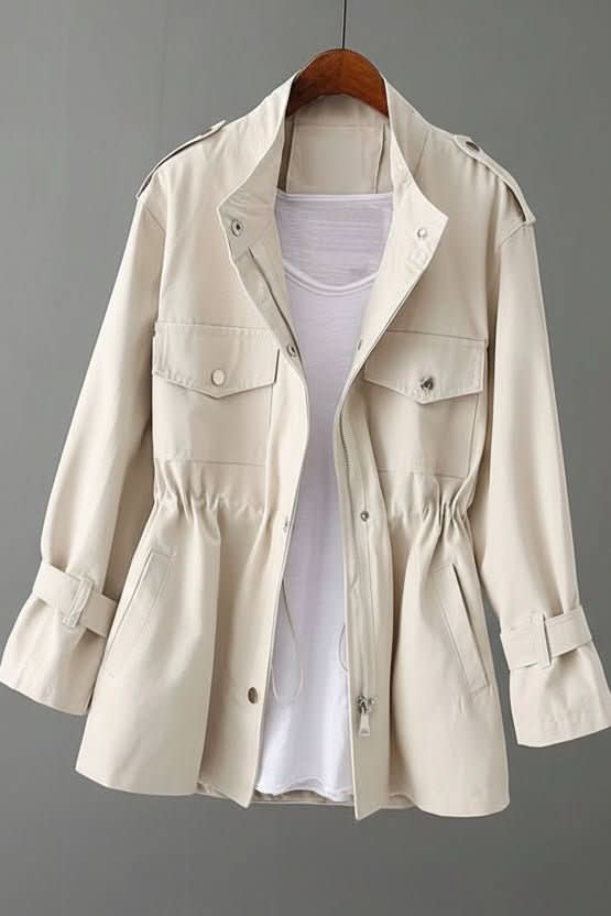 Lenna relaxed utility jacket with chest pockets – image 8