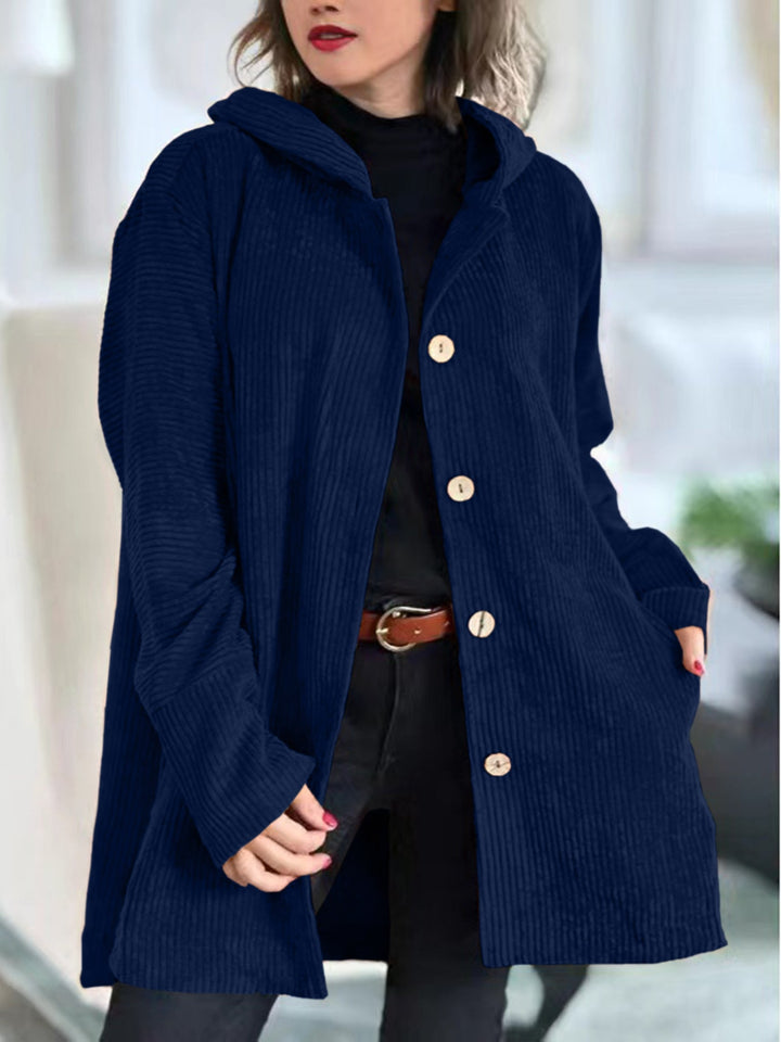 Hedda hooded corduroy jacket with patch pockets – image 7