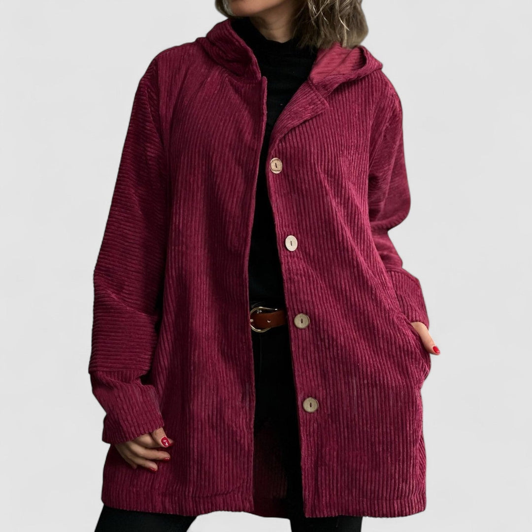 Hedda hooded corduroy jacket with patch pockets – image 9