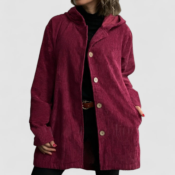 Hedda hooded corduroy jacket with patch pockets – image 9