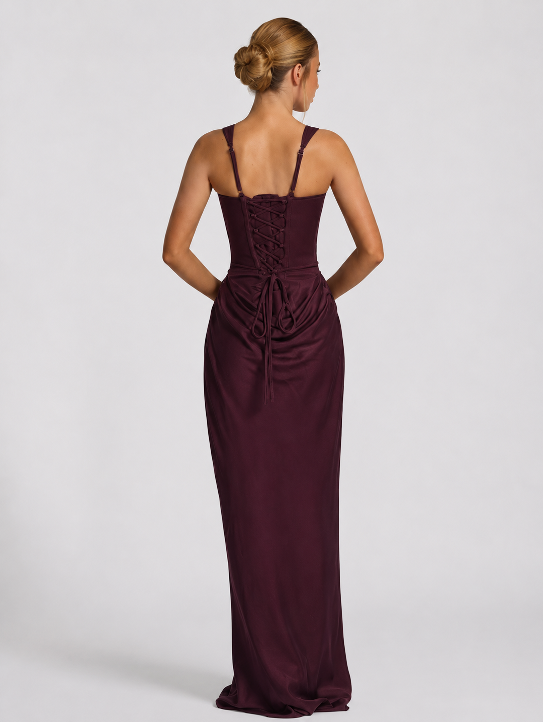Annabelle square neck corset maxi dress – image 2