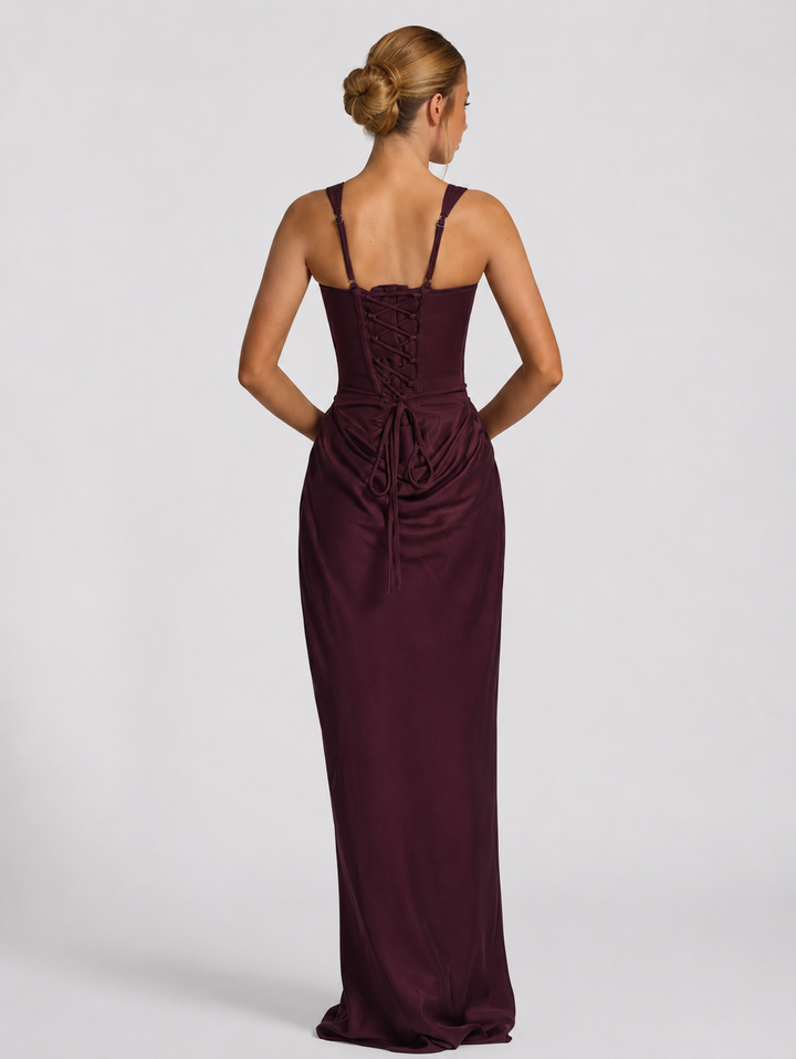 Annabelle square neck corset maxi dress – image 2