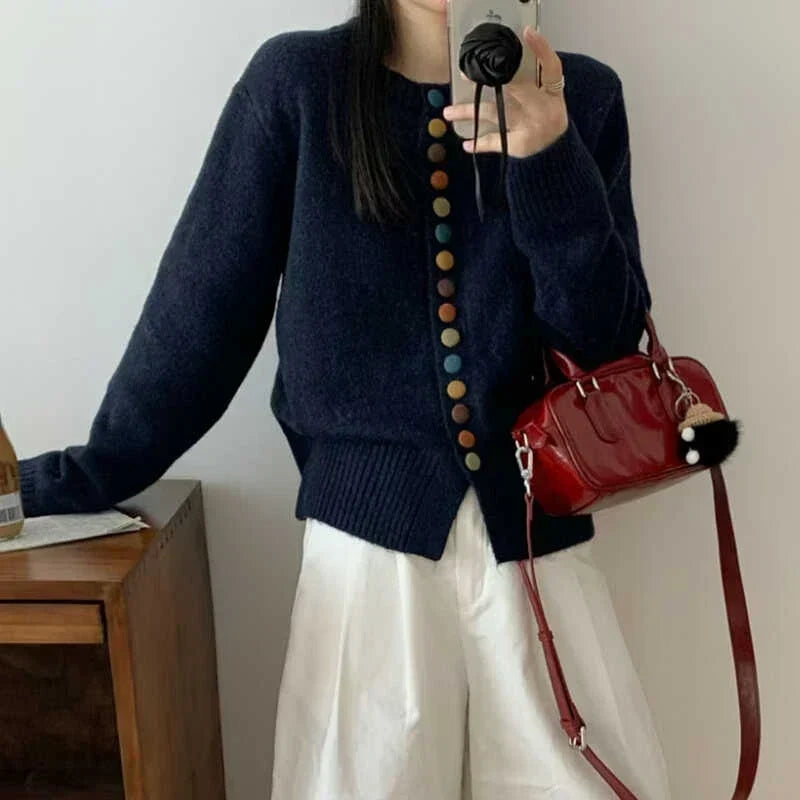 Sioned crew neck button cardigan – image 4