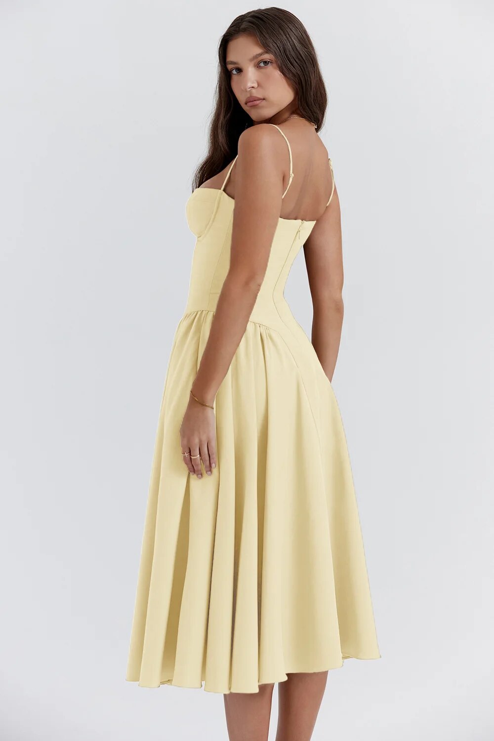 Lisette strapless corset midi dress – image 6
