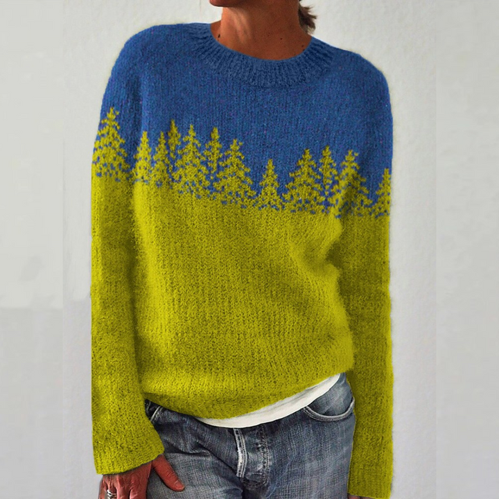 Lowri Elegant Fair Isle Yoke Knit Jumper - image 6