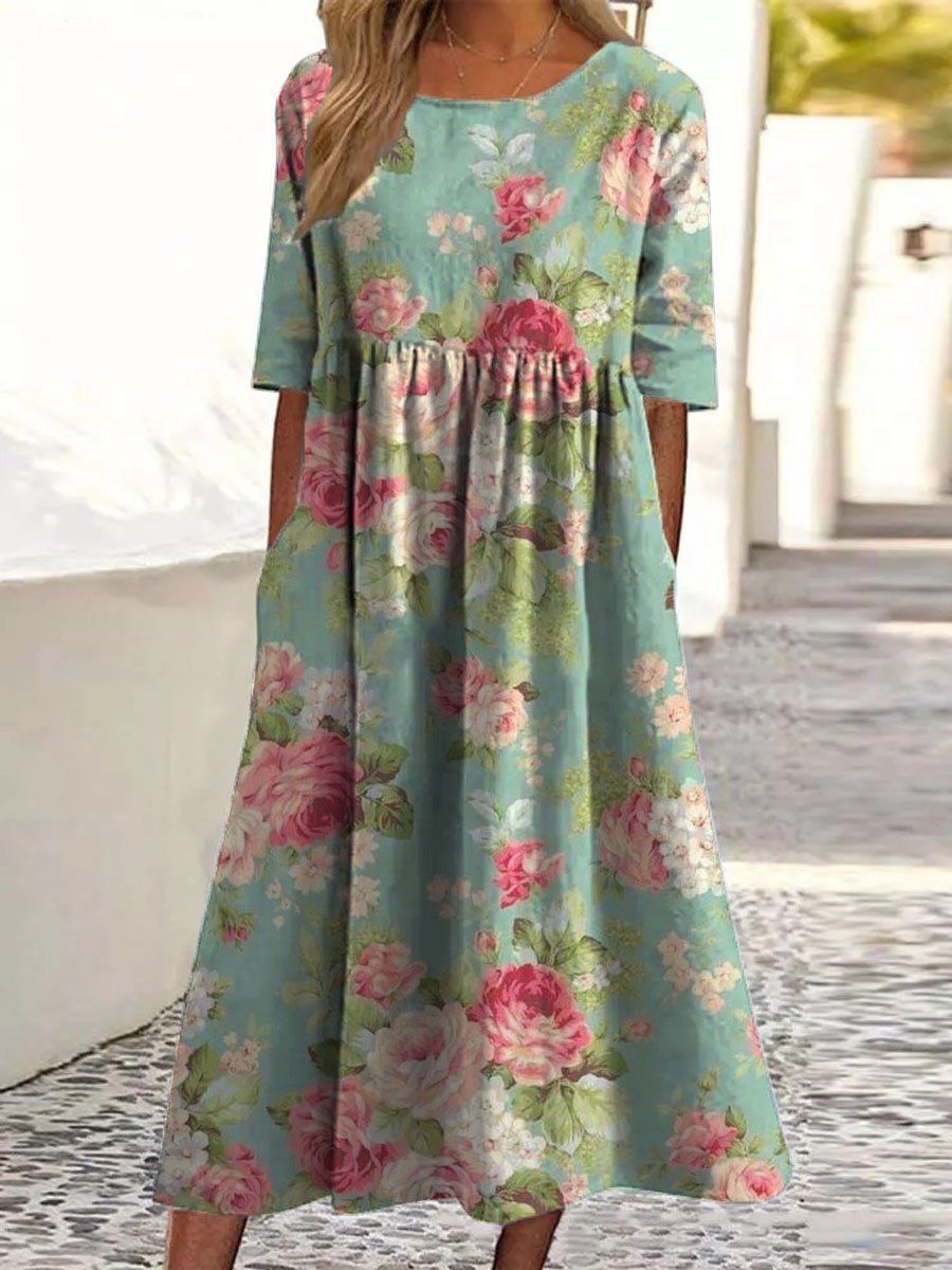 Siv floral relaxed midi dress – image 2