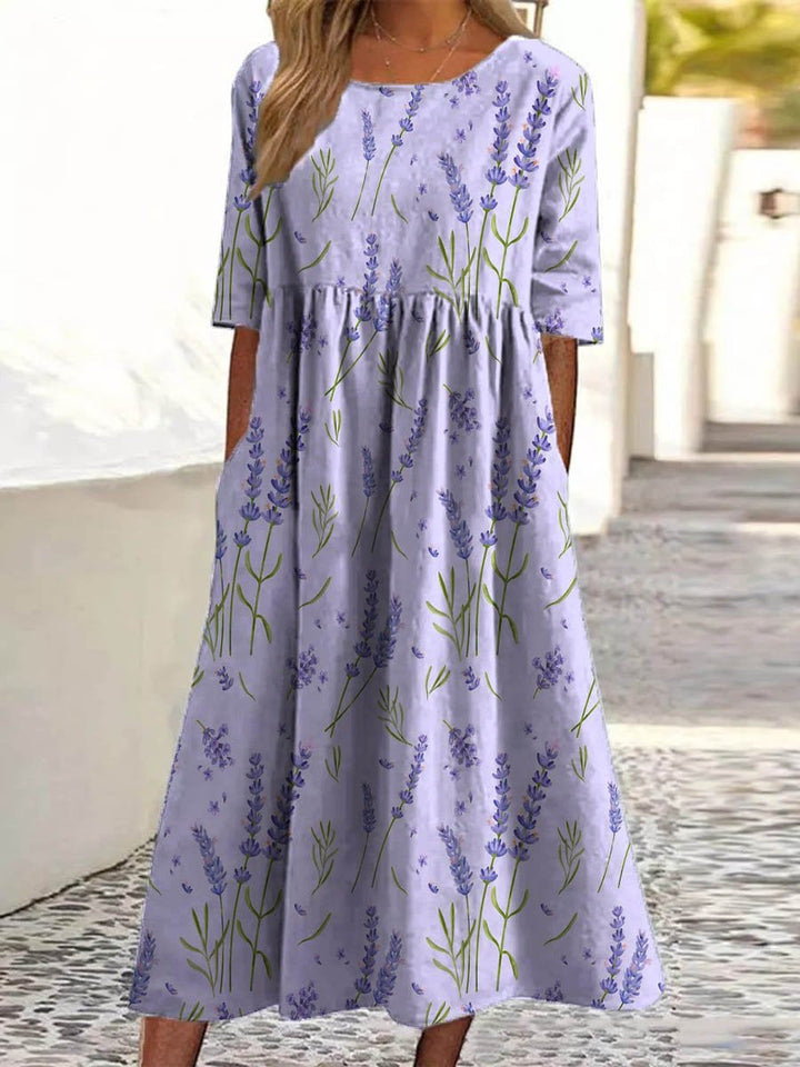 Siv floral relaxed midi dress – image 4