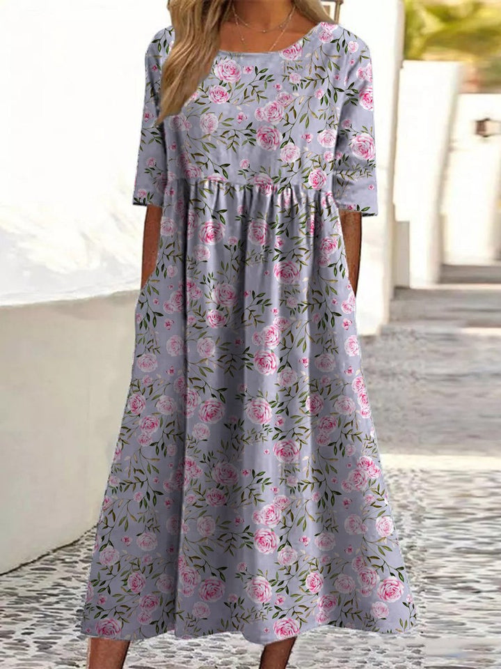 Siv floral relaxed midi dress – image 3