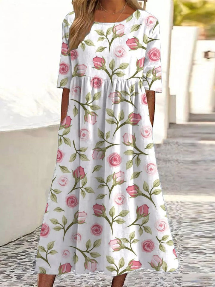 Siv floral relaxed midi dress – image 8