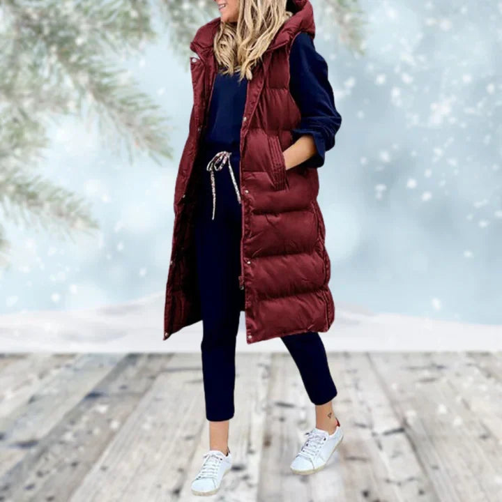 April longline sleeveless coat
