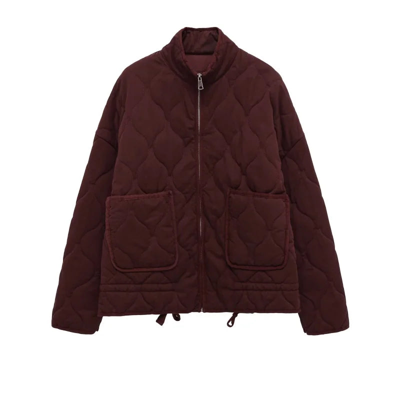 Agatha quilted jacket with high collar and patch pockets – image 10